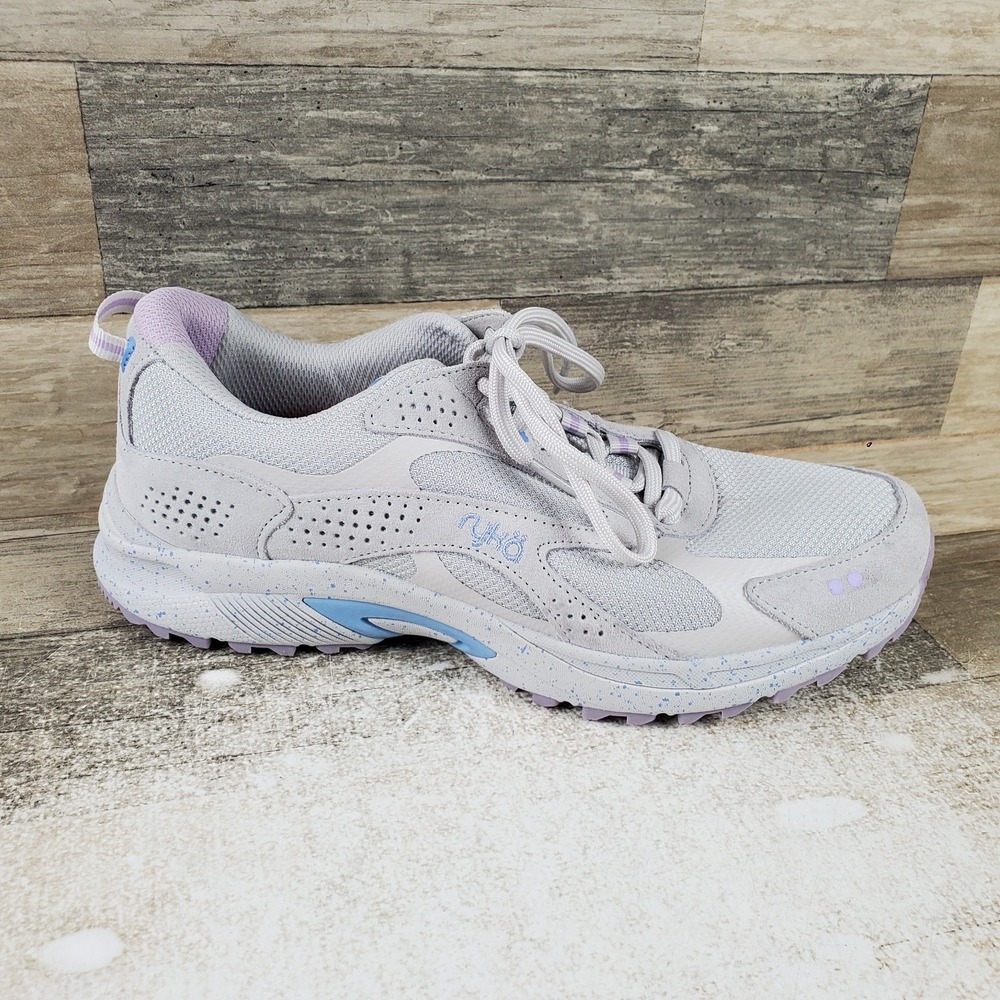 Ryka Sky Stride Womens Shoes Sz 9.5 M Trail Running Gray Outdoor Lace-Up Sneaker